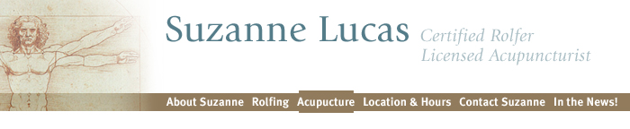Suzanne Lucas, Certified Rolfer and Licensed Acupucturist