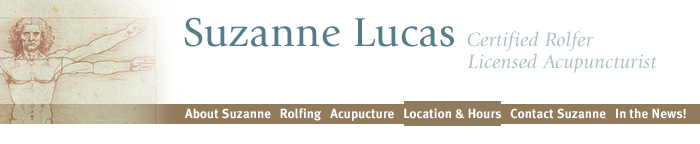Suzanne Lucas, Certified Rolfer and Licensed Acupuncturist